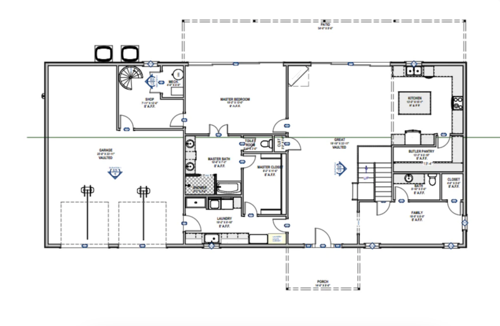 barndominium floor plan with garage